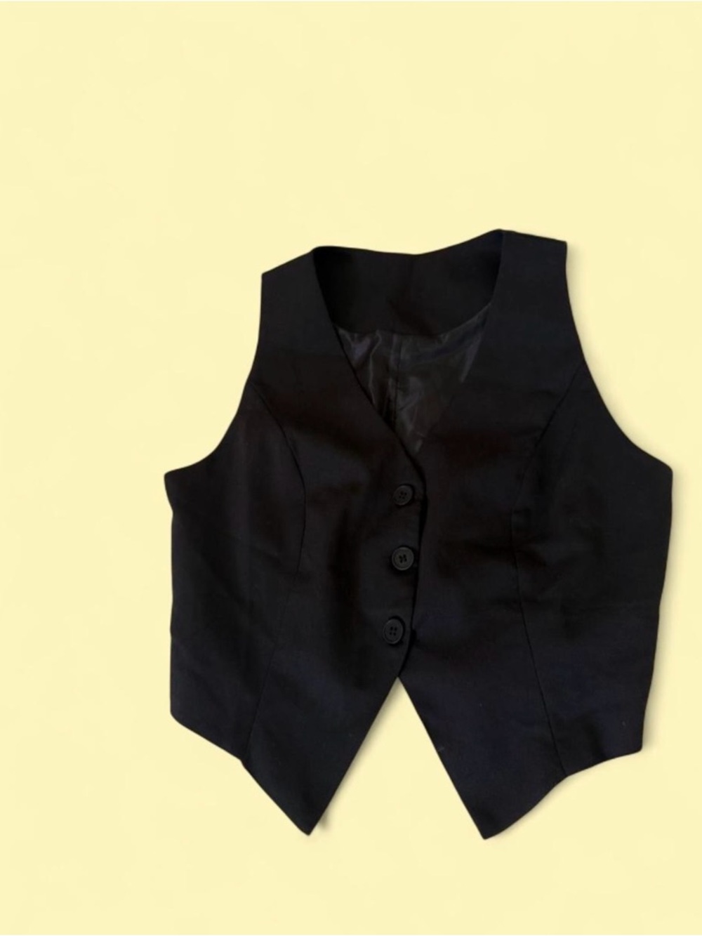 American Vintage Black Tailored Waistcoat